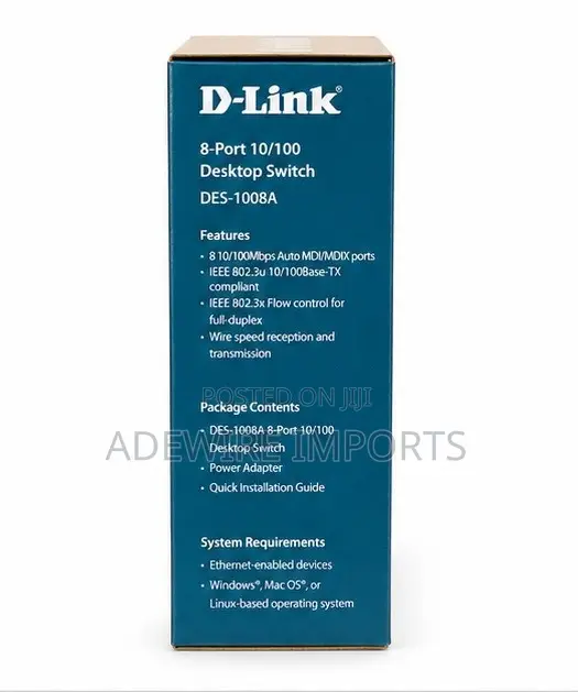 D-Link Des-1008a 8-Port 10/100 Desktop Switch