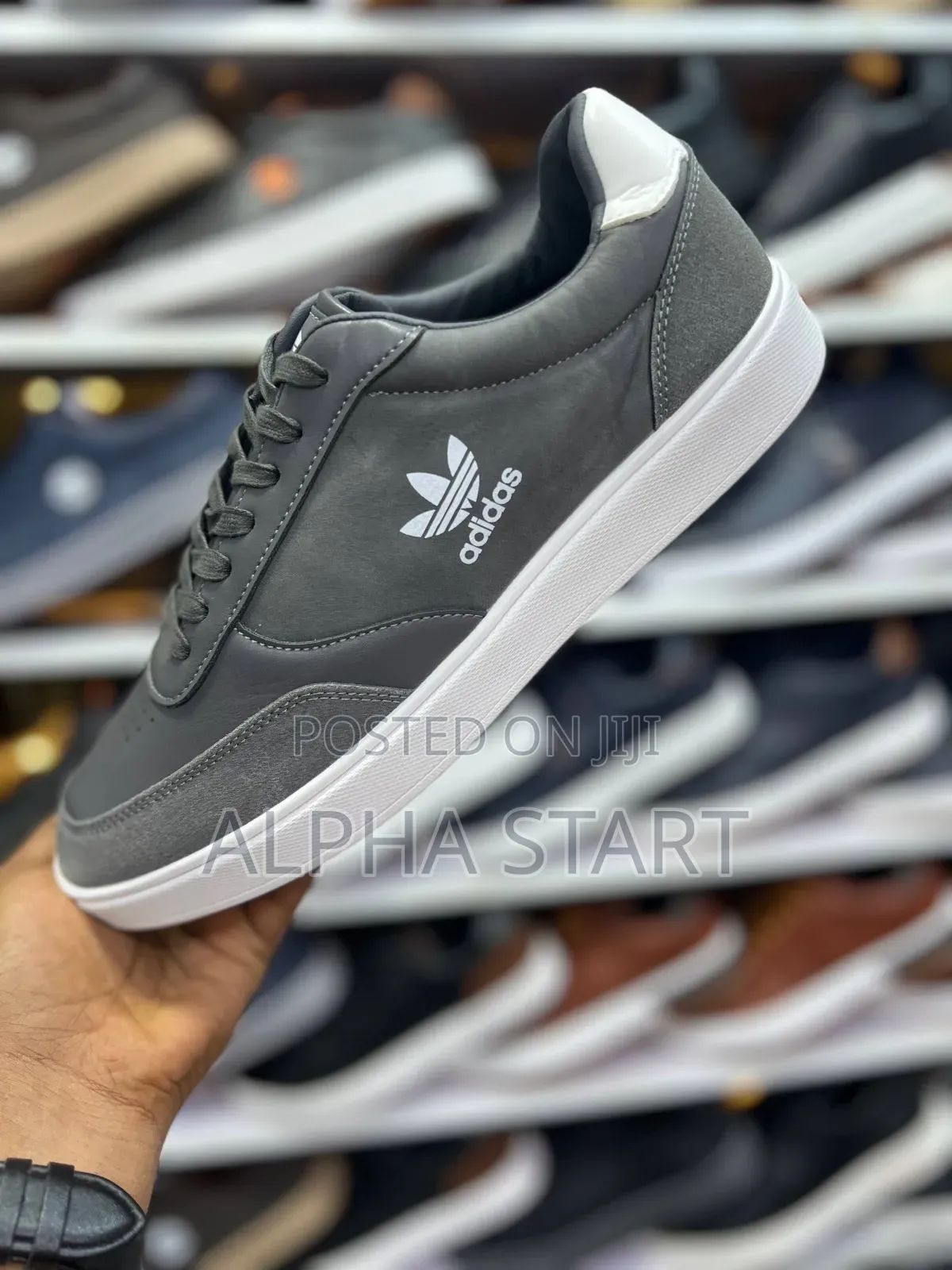 Adidas Gui Flat White and Gray High Master Quality Made in Italy