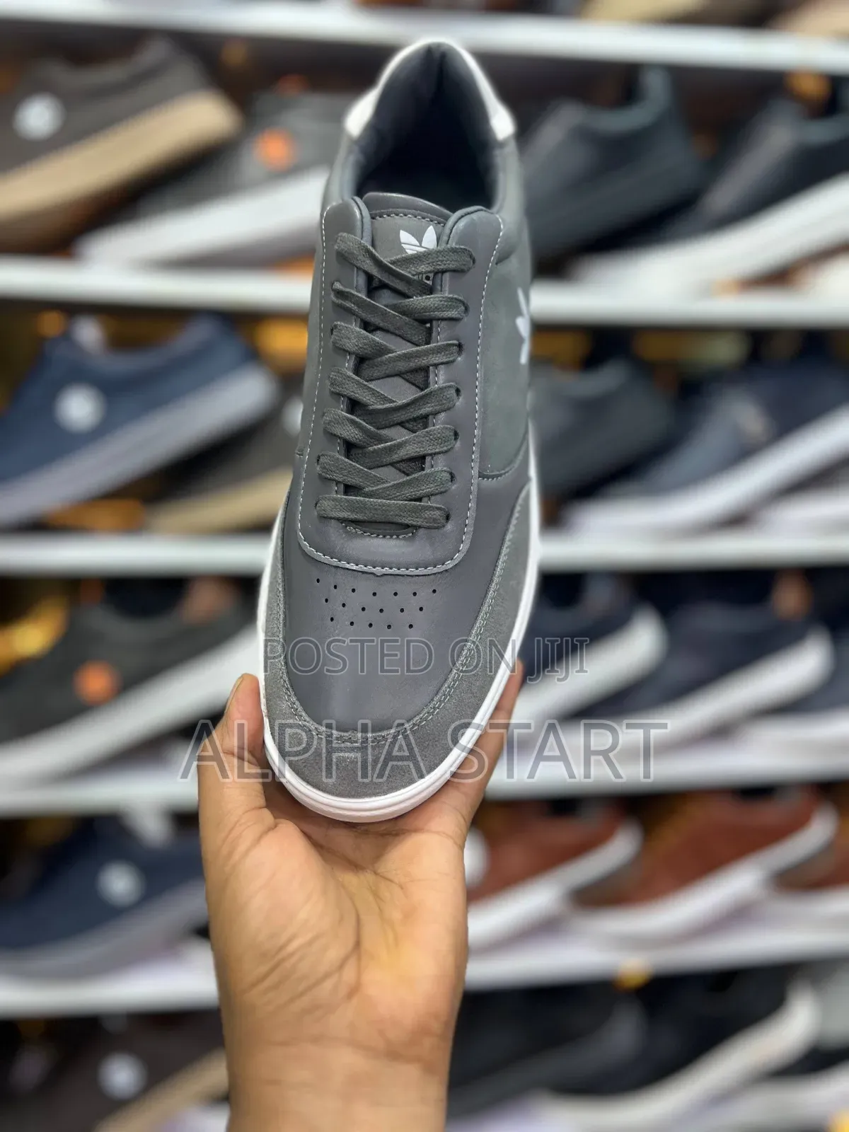 Adidas Gui Flat White and Gray High Master Quality Made in Italy