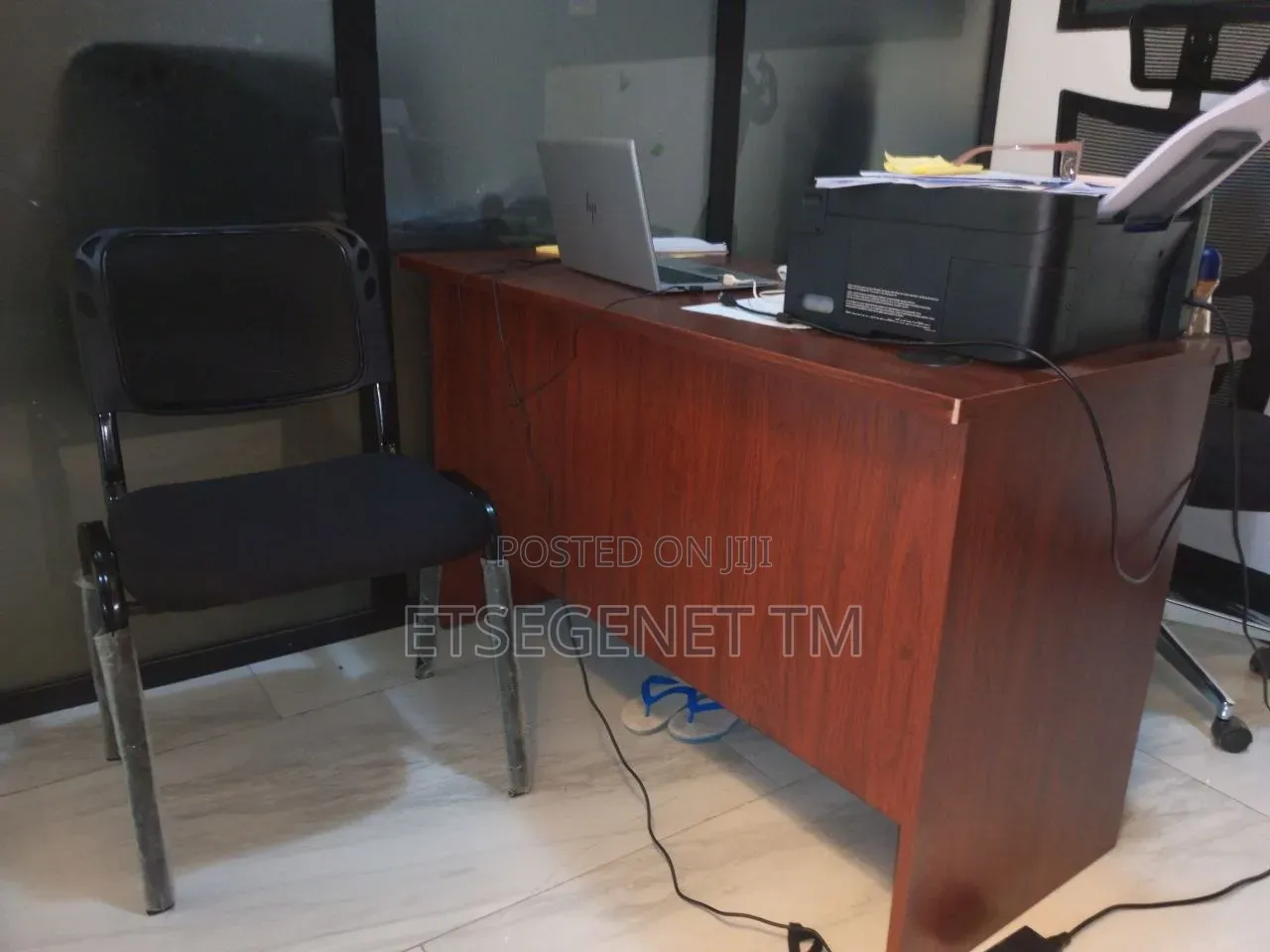 Four Leg Office Chair and Office Table