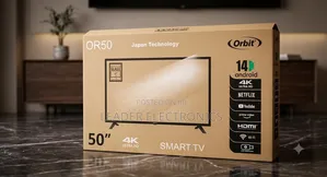 Orbit Tv 50" Smart Android Tv – Double Glass | Android 14.0 | Uhd