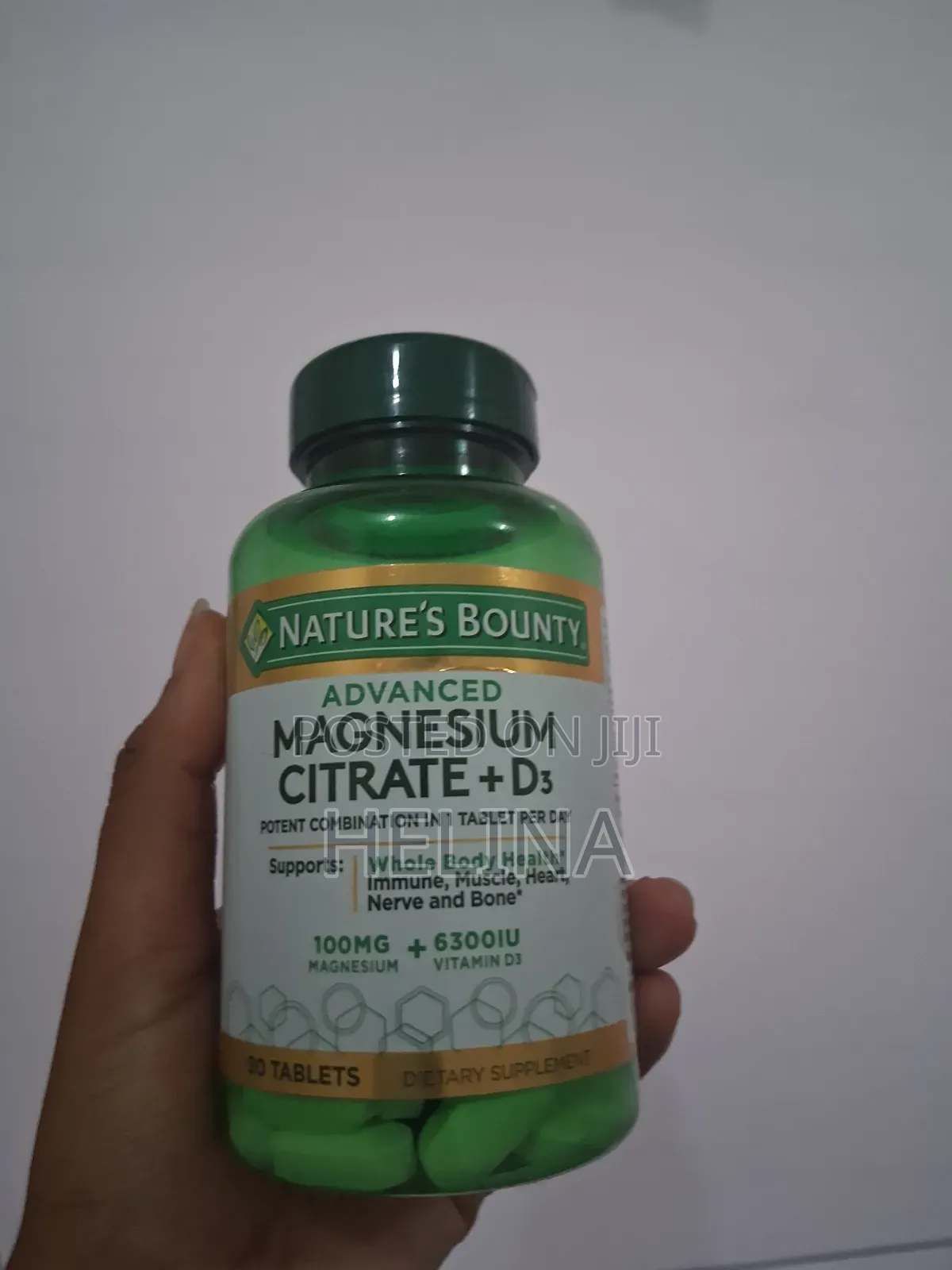 Magnesium Citrate + D3 for Whole Body Health 90 Tablets From Usa