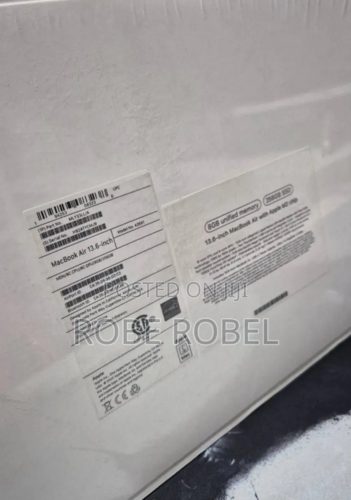 New Laptop Apple MacBook Air 2022 M2 8GB Intel Core M2 SSD 256GB