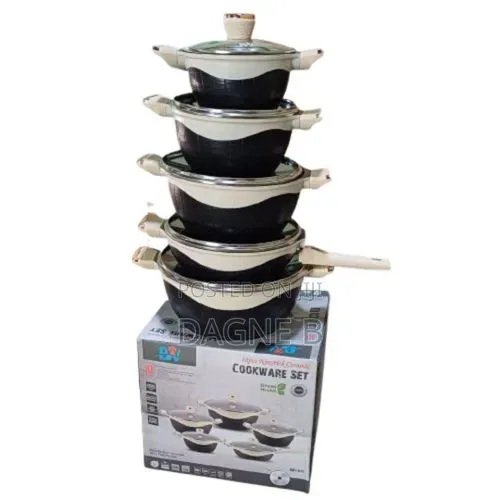 Bw 10pcs Non-Stick Ceramic Cookware Set