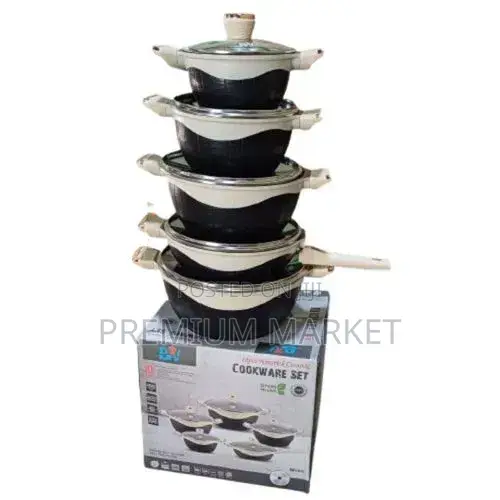 Bw 10pcs Non-Stick Ceramic Cookware Set
