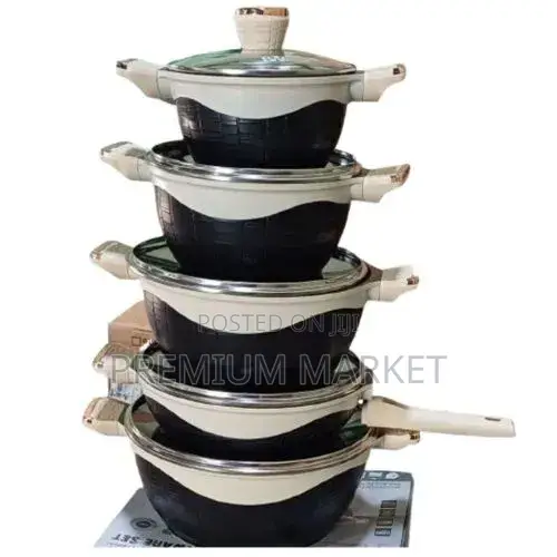 Bw 10pcs Non-Stick Ceramic Cookware Set