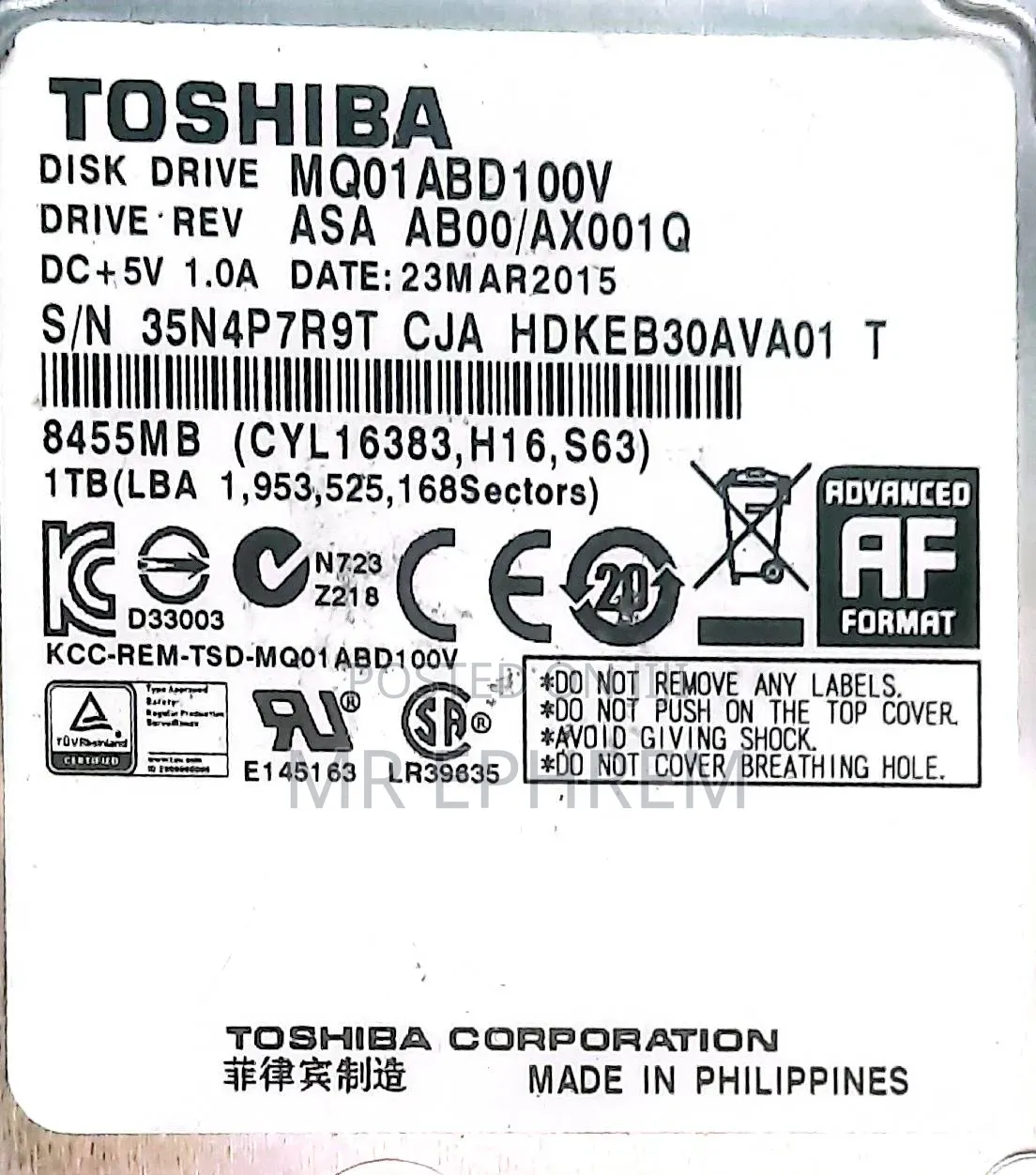 Hard Disk for Laptop