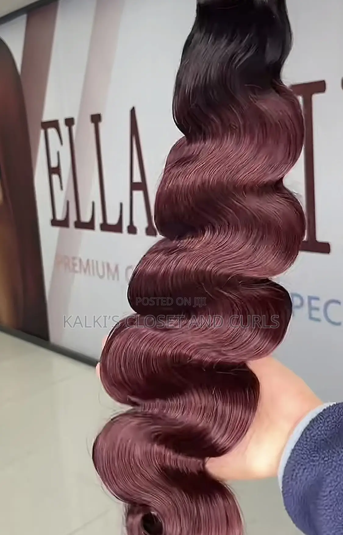 24 Inch 3pcs Burgundy Super Double Drawn Wave Human Hair