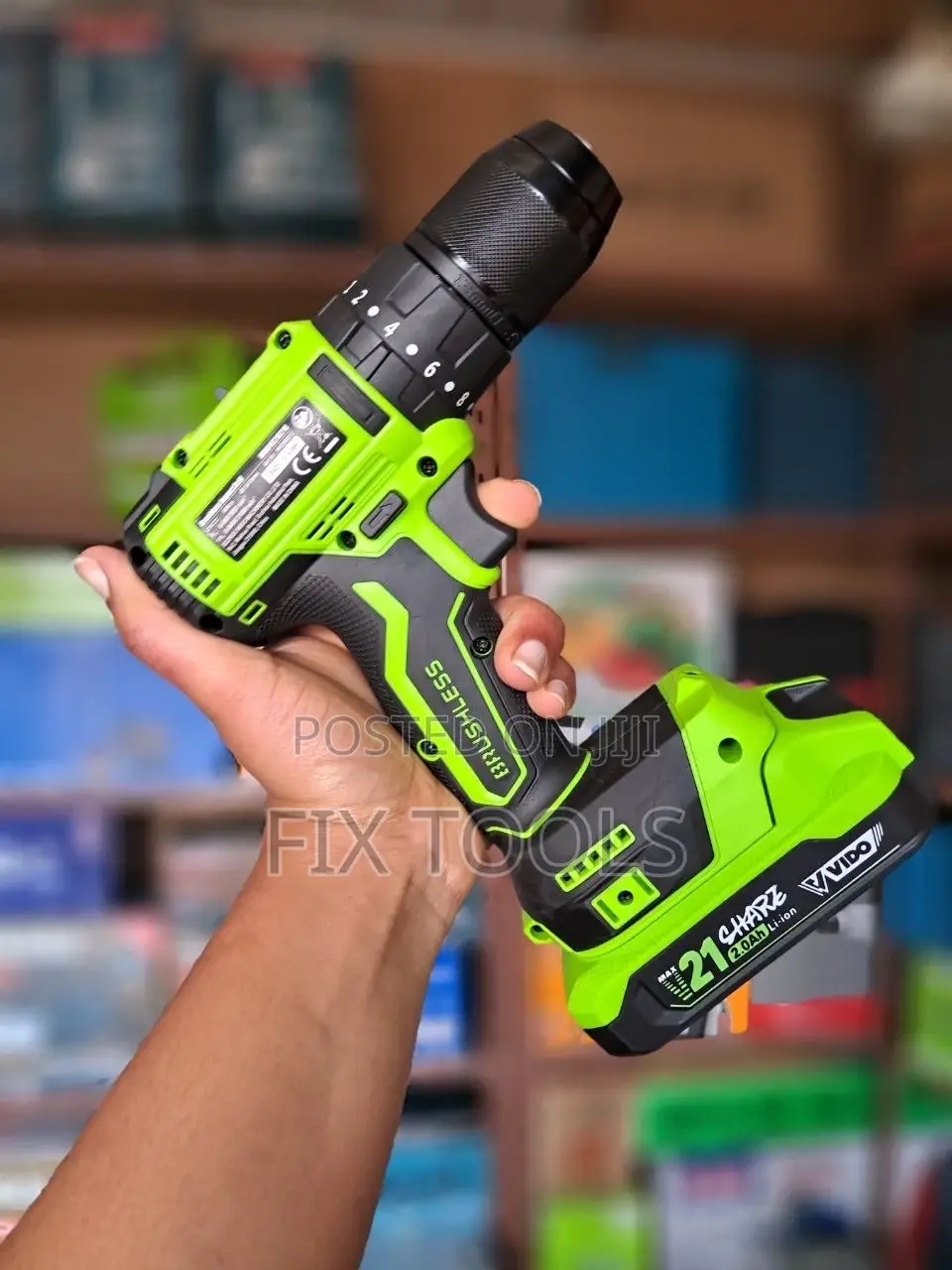 Vido 21v Brushless Cordless Combo Kit Impact Drill and Wrench Set.