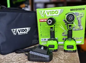 Vido 21v Brushless Cordless Combo Kit Impact Drill and Wrench Set.
