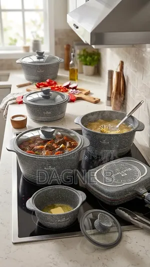 Rockland 12pschighquality Non-Stick Granitecookwareሮክላንድ ባለ 6 ሴራሚክ ድስት