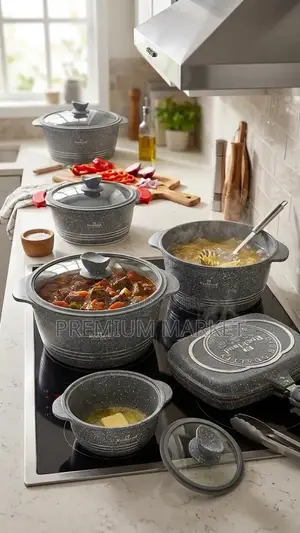 Rockland 12pschighquality Non-Stick Granitecookwareሮክላንድ ባለ 6 ሴራሚክ ድስት