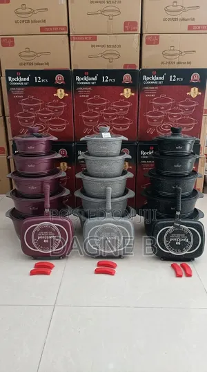 Rockland 12pschighquality Non-Stick Granitecookwareሮክላንድ ባለ 6 ሴራሚክ ድስት
