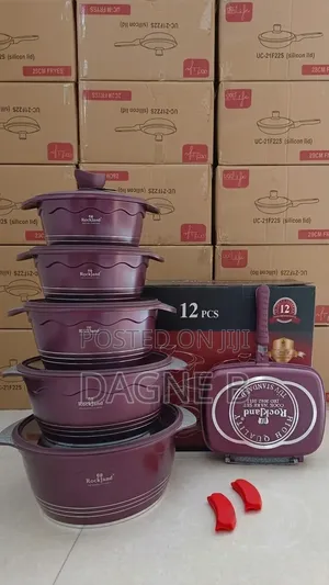 Rockland 12pschighquality Non-Stick Granitecookwareሮክላንድ ባለ 6 ሴራሚክ ድስት