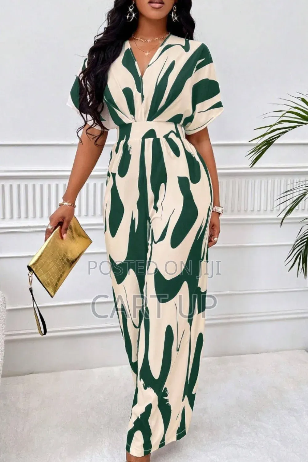 Full Body Printing Wide Leg Jumpsuit