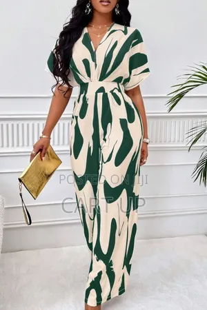 Full Body Printing Wide Leg Jumpsuit