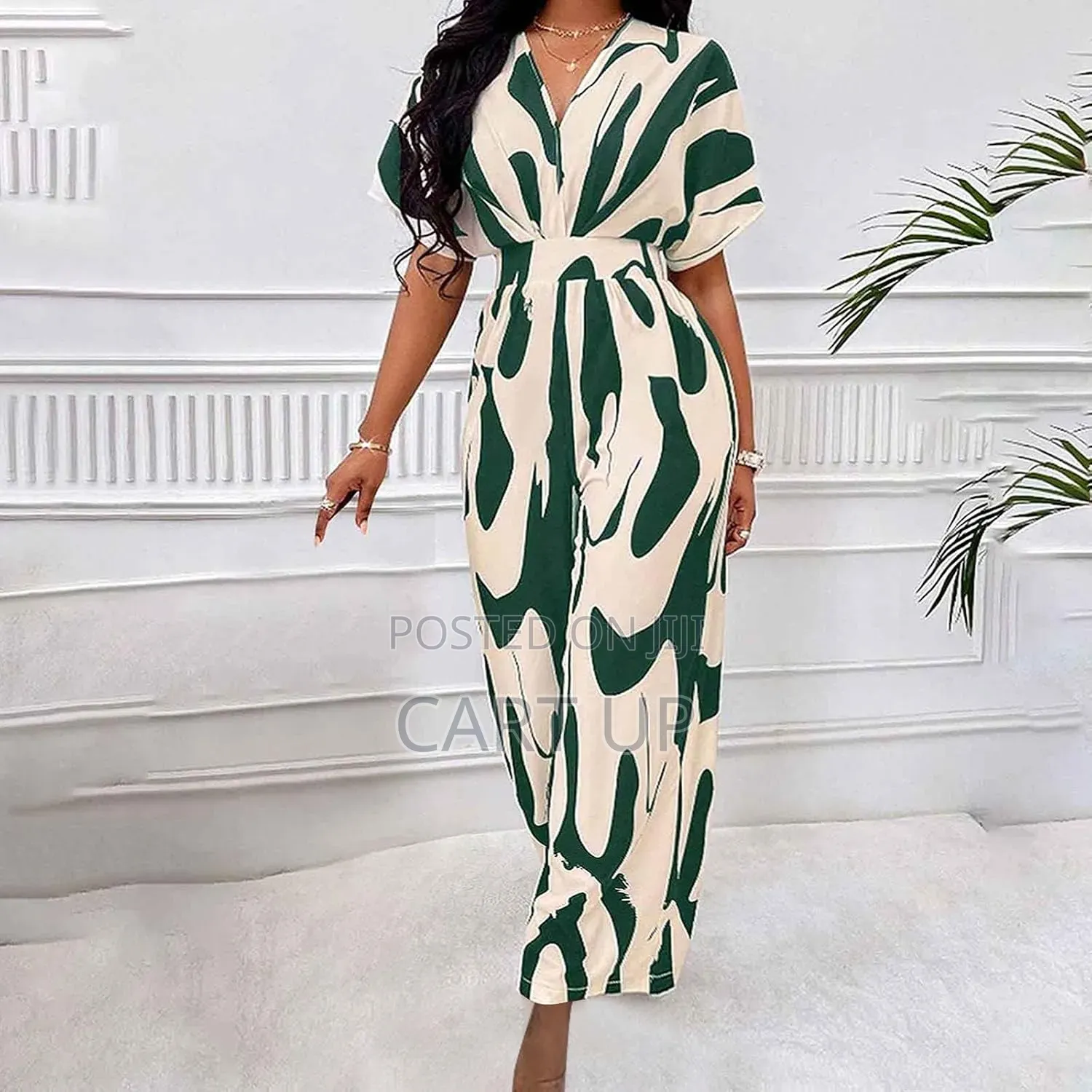 Full Body Printing Wide Leg Jumpsuit