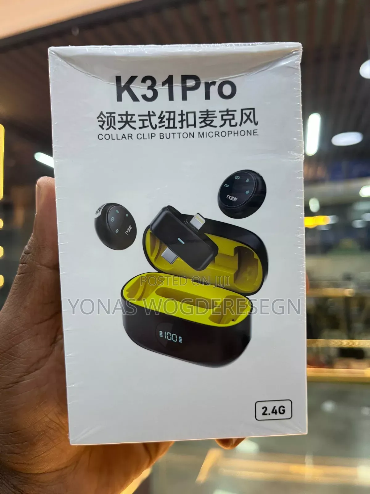 K31pro Wireless Collar Clip Button Microphone