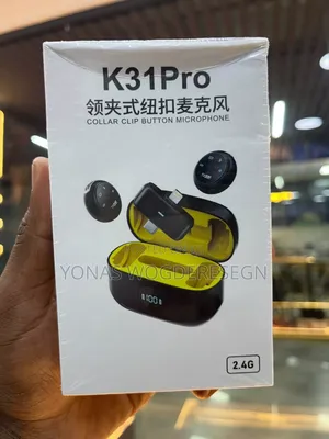 K31pro Wireless Collar Clip Button Microphone