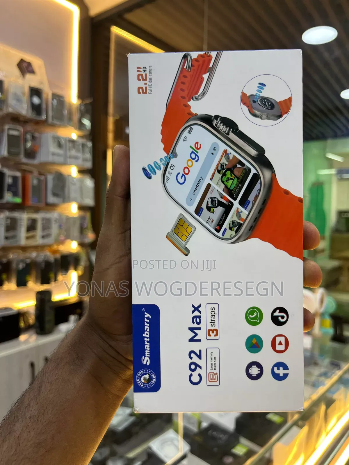 Smartberry C92 Max Smart Watch – 2.2” Hd Display With Sim Support