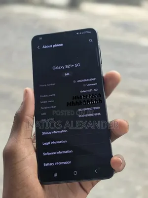 New Samsung Galaxy S21+ 5G 128 GB Black