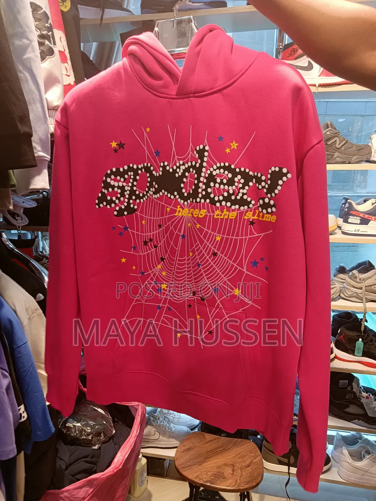 Sp5der Worldwide Hoodie - "Heres the Slime" Pink Edition