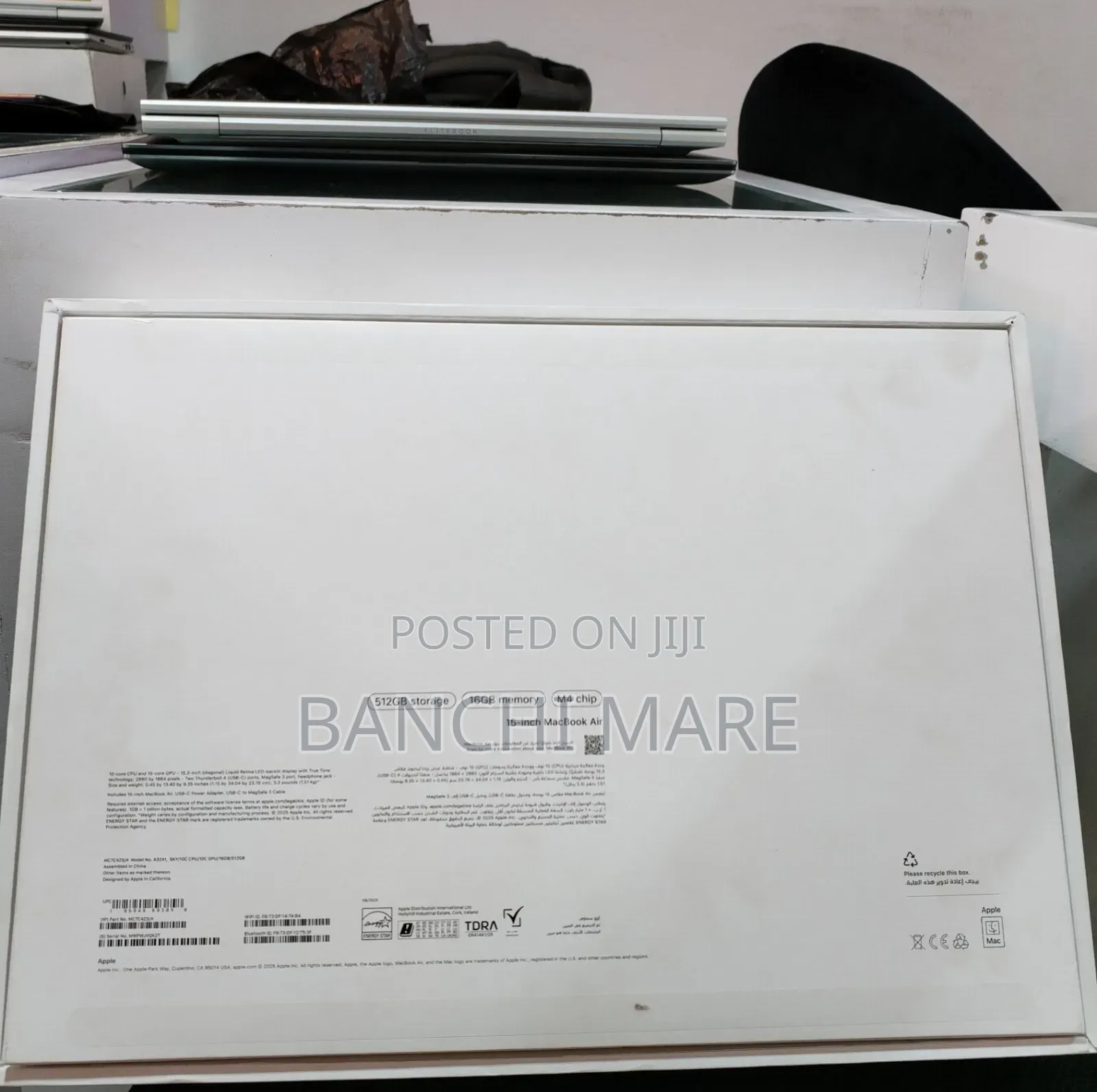 New Laptop Apple MacBook Air 2025 M4 16GB Apple M4 SSD 512GB