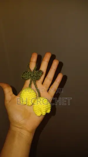 Cute Handmade Crochet Tulips Keychain