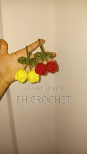 Cute Handmade Crochet Tulips Keychain