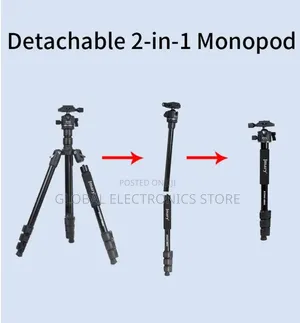 Jmary 2 In 1 Heavy Duty Tripod Monopod (Max 1.74m 4kg)