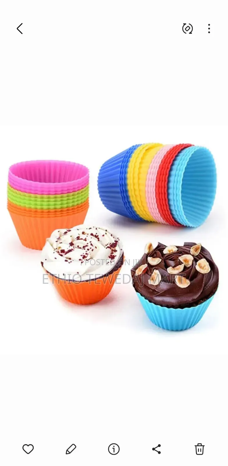 12pc Reusable Silicone Cupcake Molds