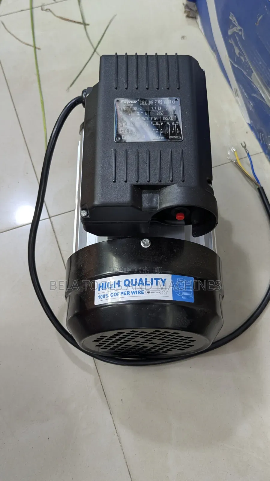 High Power Capacitor Start Motor 3hp Dinamo for Compressor Motor