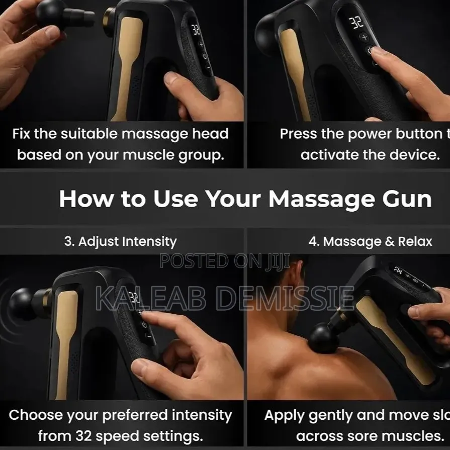32 Speed Levels 8in1 Massager Gun