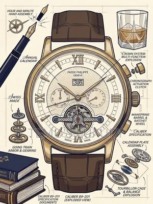 Patek Philippe Grand Automatic Mechanical Watch – Luxury Rose Gold