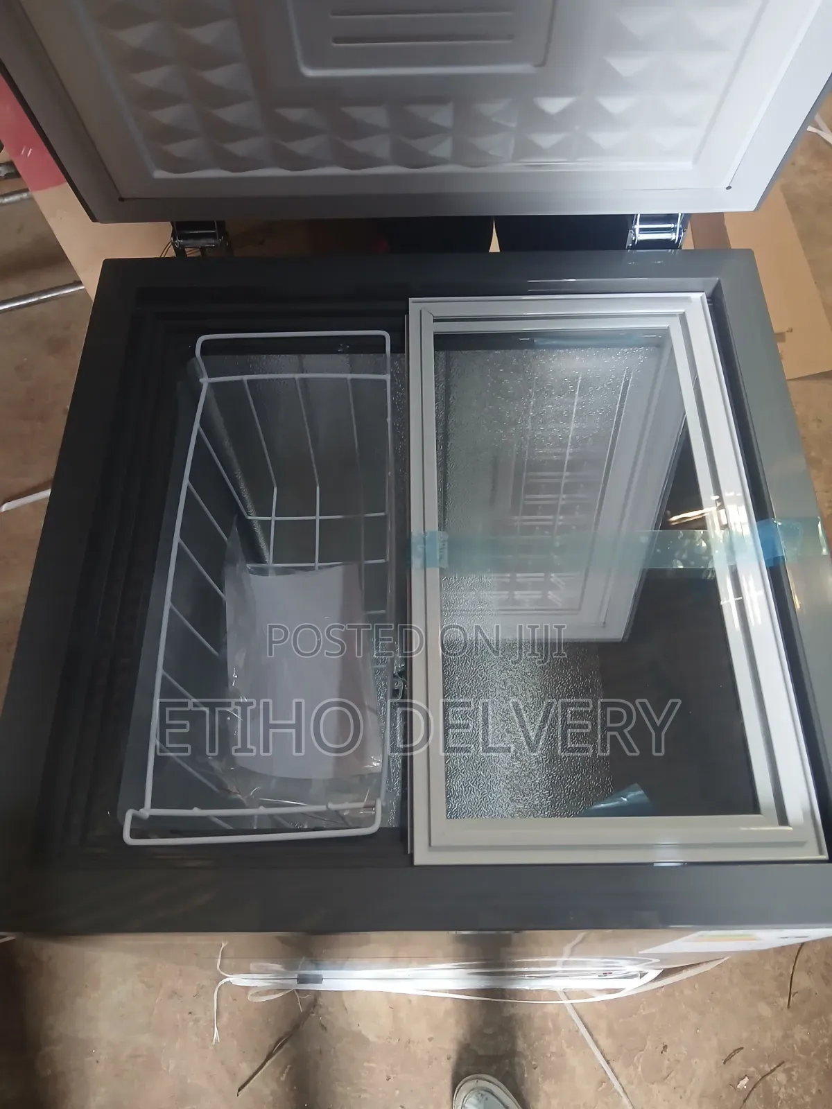 Bossthis Is a Boss Brand Silver Chest Freezer Featuring a Top-Opening