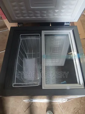 Bossthis Is a Boss Brand Silver Chest Freezer Featuring a Top-Opening