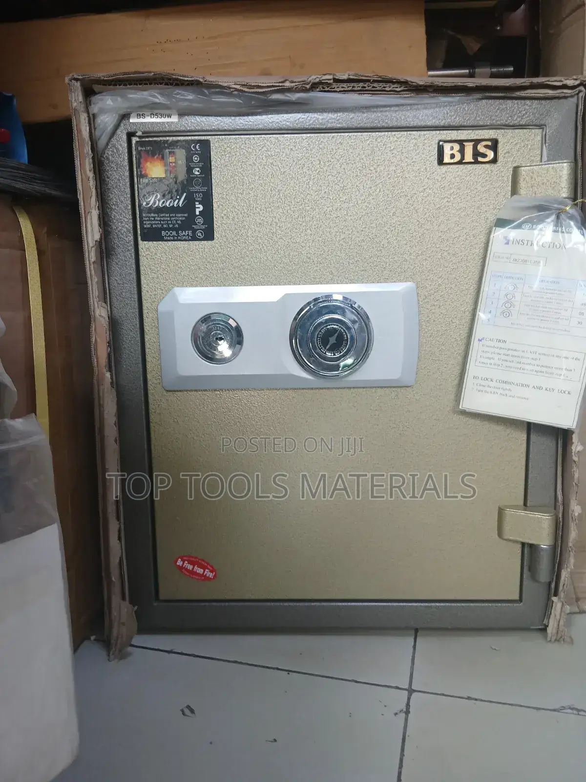 ,Booil Bs-d530w Fireproof Safe From Korea Features A Combination
