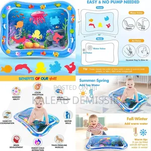 Inflatable Tummy Time Mat(ልጆች አንገታቸዉን በቶሎ እንዲችሉ የሚረዳ መንጣፍ)