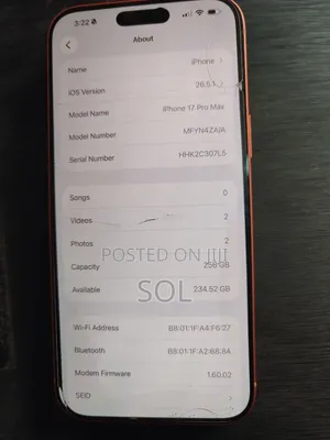 Apple iPhone 17 Pro Max 256 GB Orange