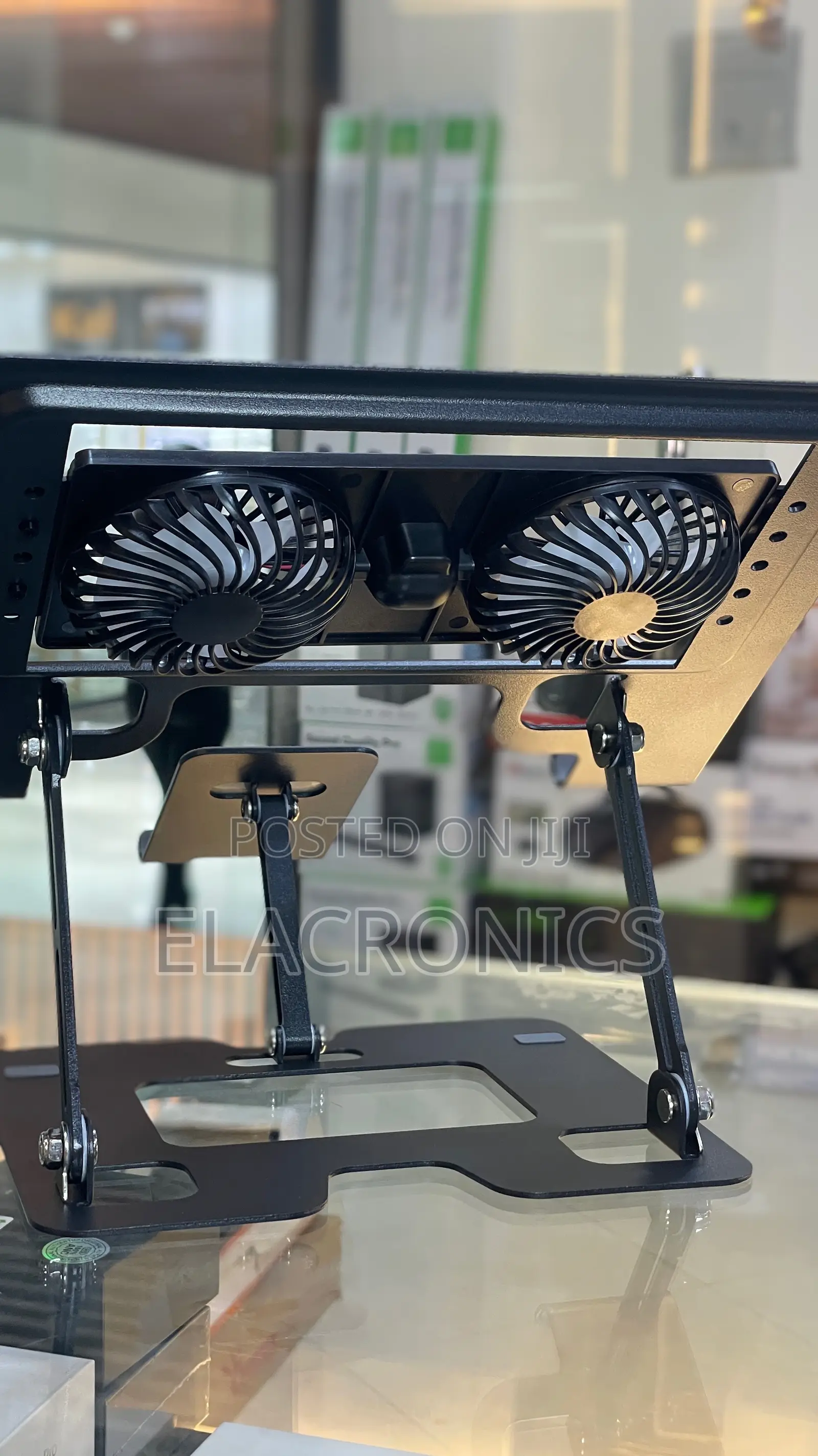 Adjustable Laptop Stand With Cooling Fan Phone Holder