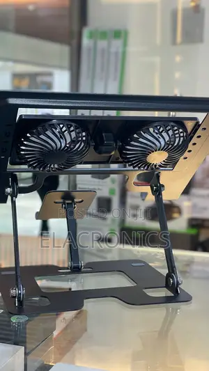 Adjustable Laptop Stand With Cooling Fan Phone Holder
