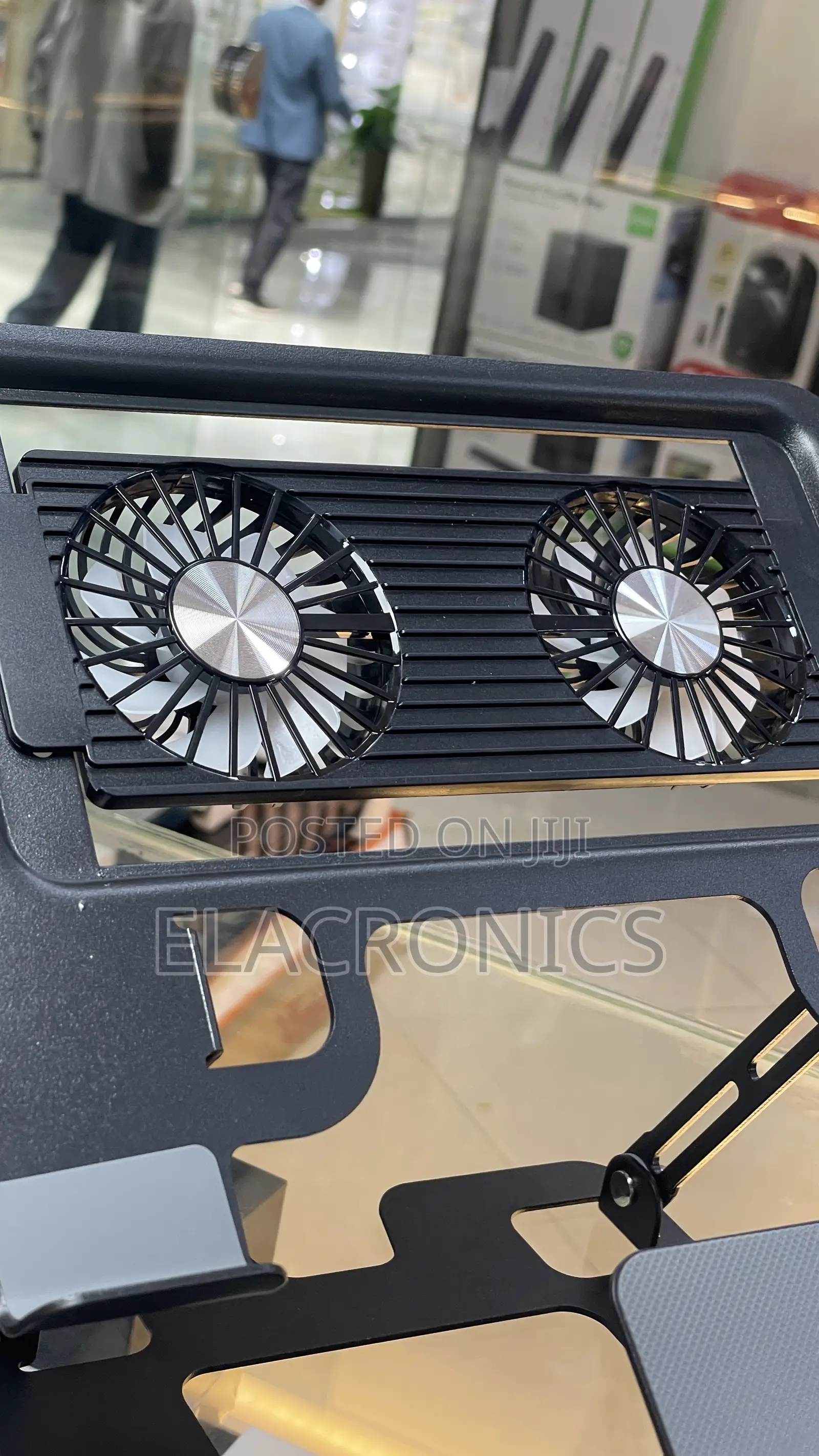 Adjustable Laptop Stand With Cooling Fan Phone Holder