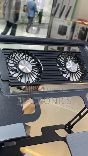 Adjustable Laptop Stand With Cooling Fan Phone Holder