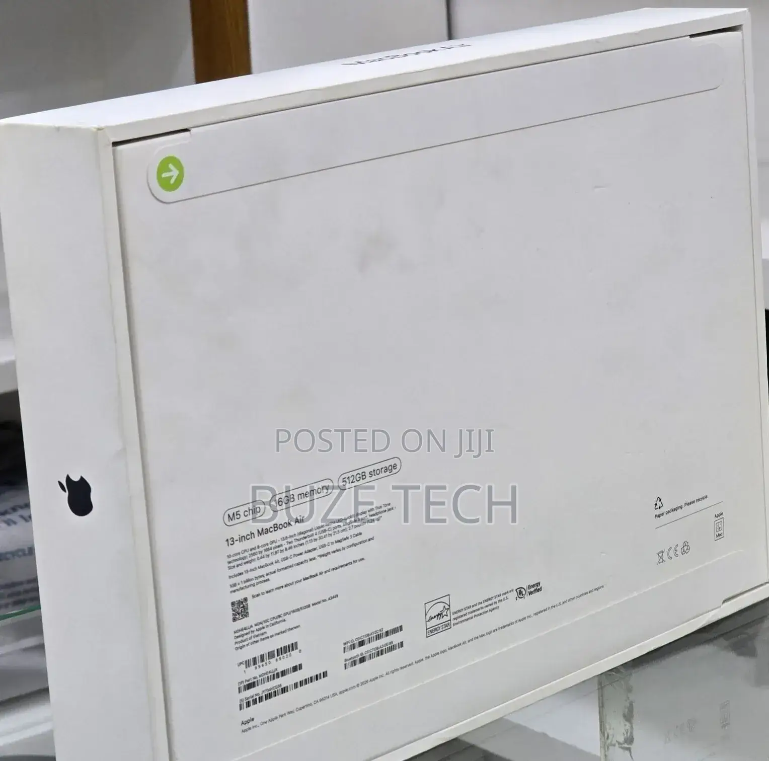New Laptop Apple MacBook Air 2026 M5 16GB Apple M5 SSD 512GB