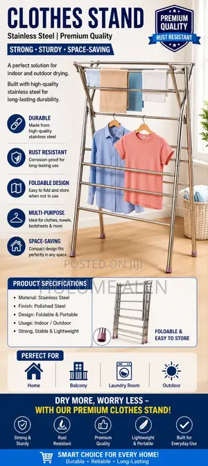 Cloth Stand Cloth Rack የልብስ ማስጫ ማድረቂያ
