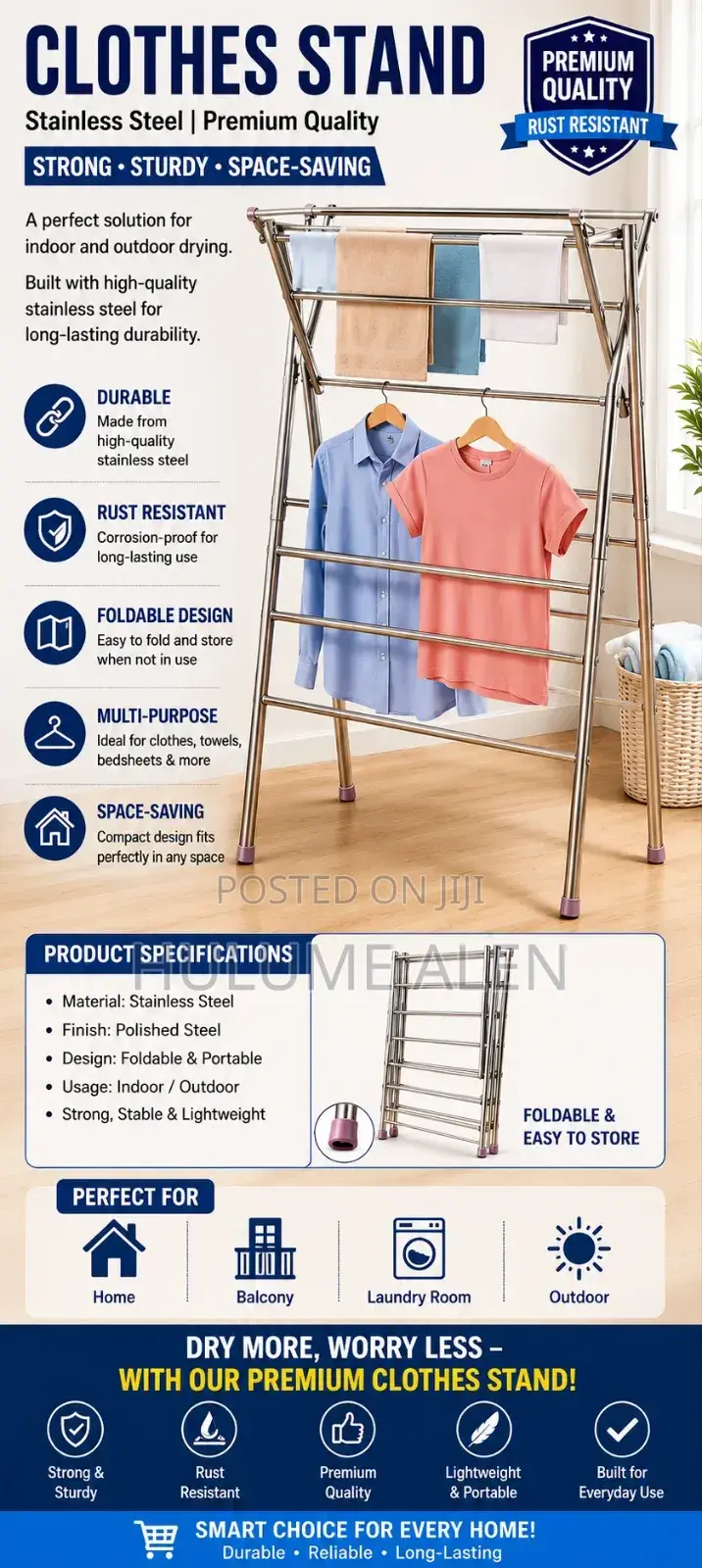 Cloth Stand Cloth Rack የልብስ ማስጫ ማድረቂያ
