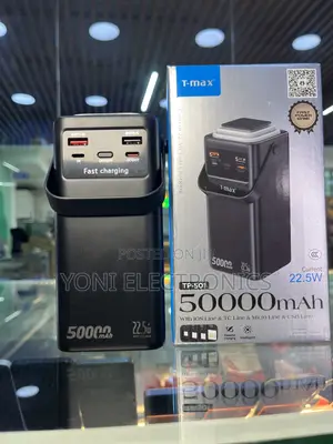 T-Max Tp-501 50000mah High-Capacity 22.5w Fast Charging Power Bank