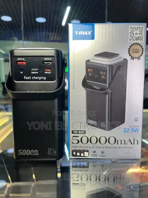 T-Max Tp-501 50000mah High-Capacity 22.5w Fast Charging Power Bank