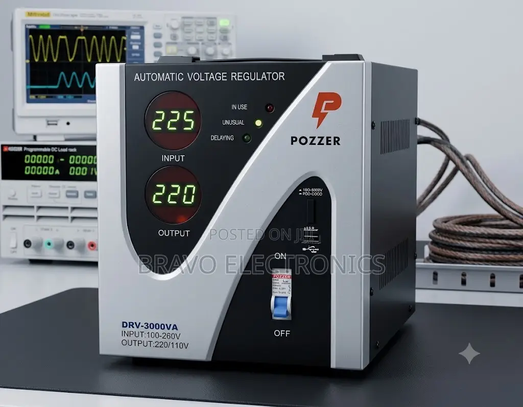 Pozzer 3000va Digital Power Stabilizer – Premium Korean Technology