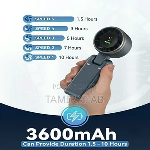 N607 Portable Handheld Turbo Fan, 5-speed High-speed Cooling Min Fan